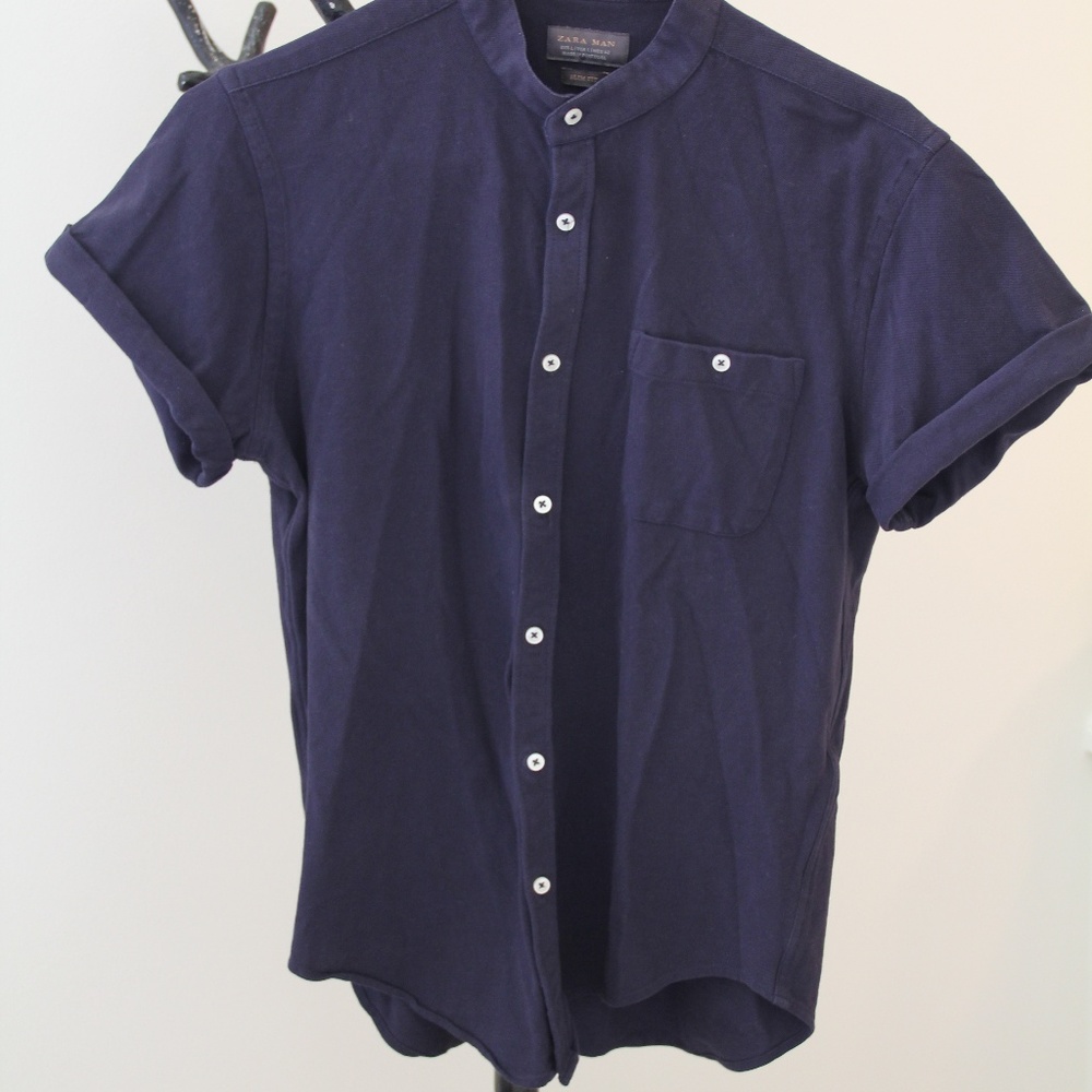 ZARA Short Sleeve Button Up